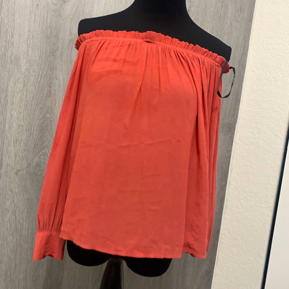 Pink forever 21 off the shoulder blouse